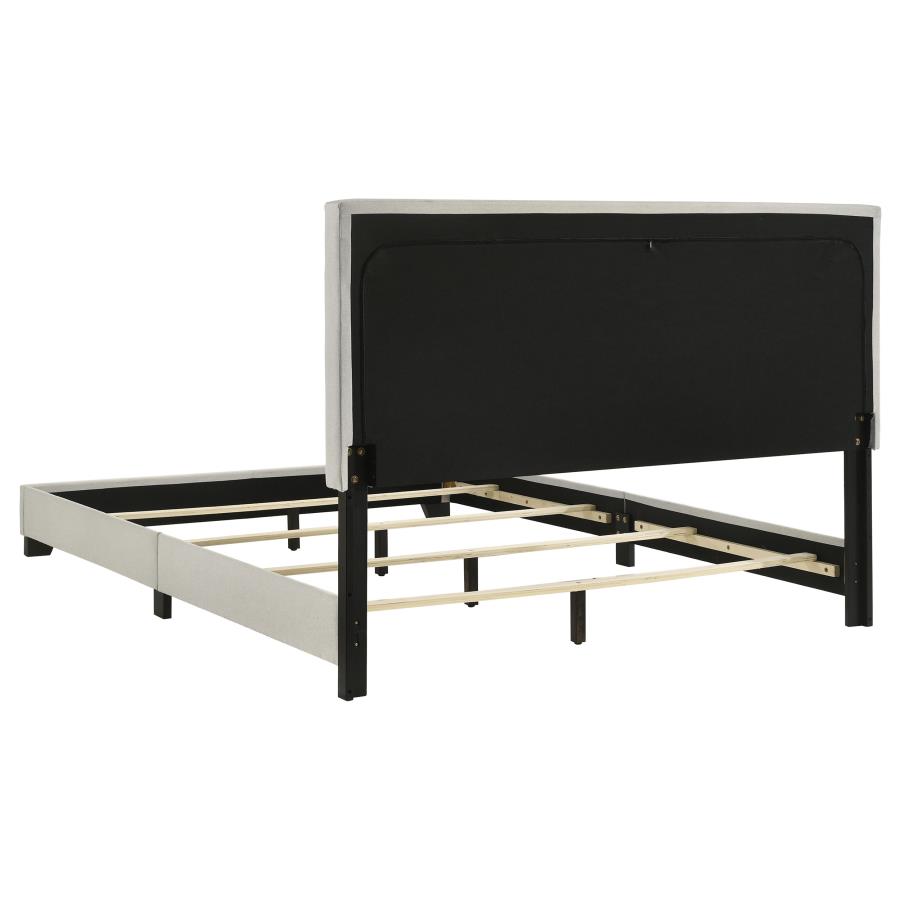 Dorian Fabric Panel Bed, Cream – view 5