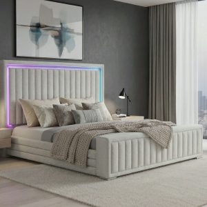 Elias Bed with Surround Sound, Grey – view 1