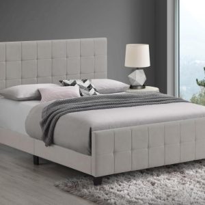 Fairfield Upholstered Panel Bed, Beige – view 1