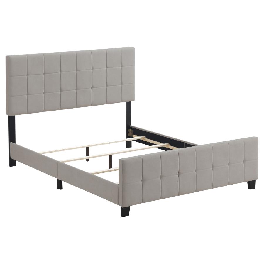 Fairfield Upholstered Panel Bed, Beige – view 2