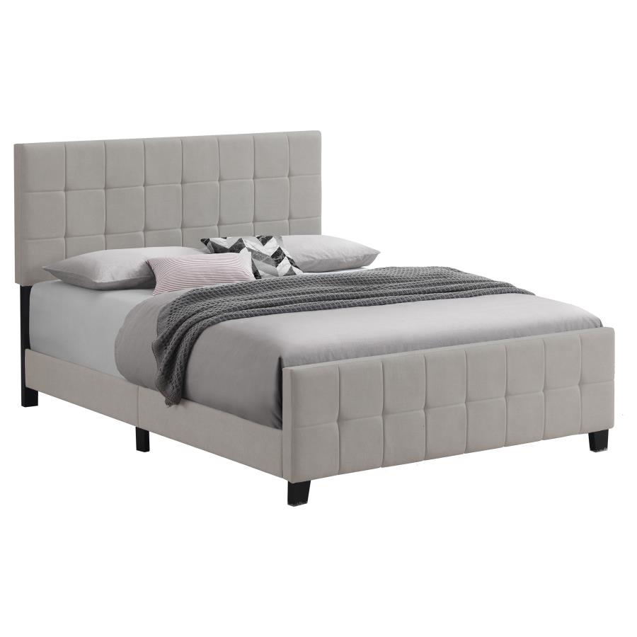 Fairfield Upholstered Panel Bed, Beige – view 3