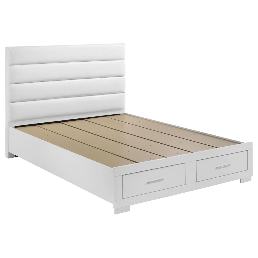 Felicity Storage Bed, White High Gloss – view 2