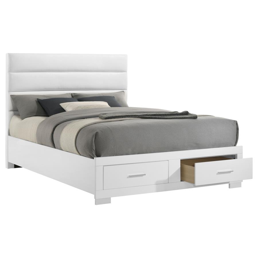 Felicity Storage Bed, White High Gloss – view 3