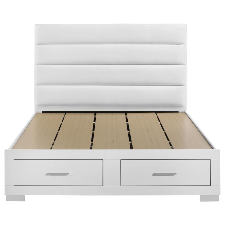 Felicity Storage Bed, White High Gloss – view 4