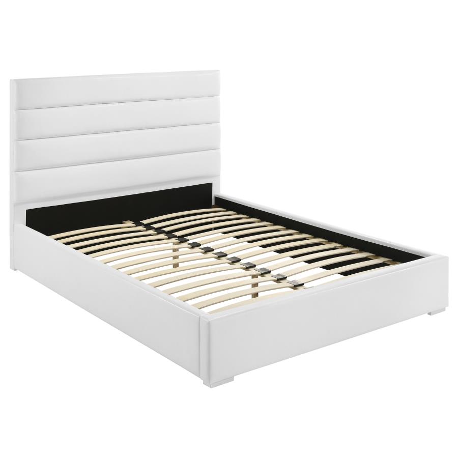 Felicity Upholstered Platform Bed, White – view 2