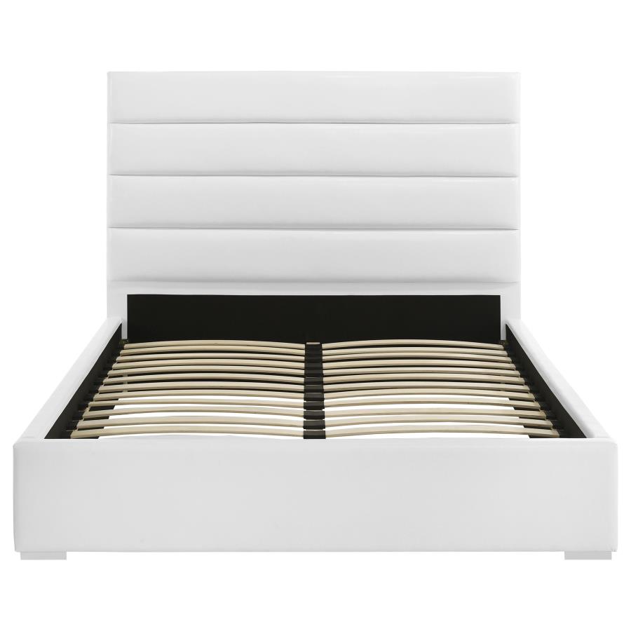 Felicity Upholstered Platform Bed, White – view 4