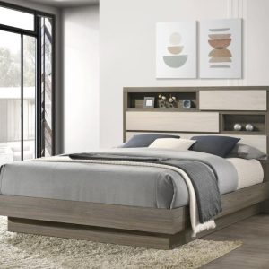 Fenwick Bookcase Bed, Grey Oak – view 1
