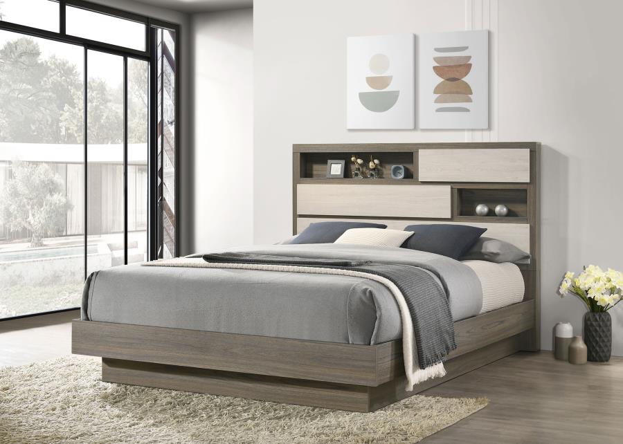 Fenwick Bookcase Bed, Grey Oak – view 1