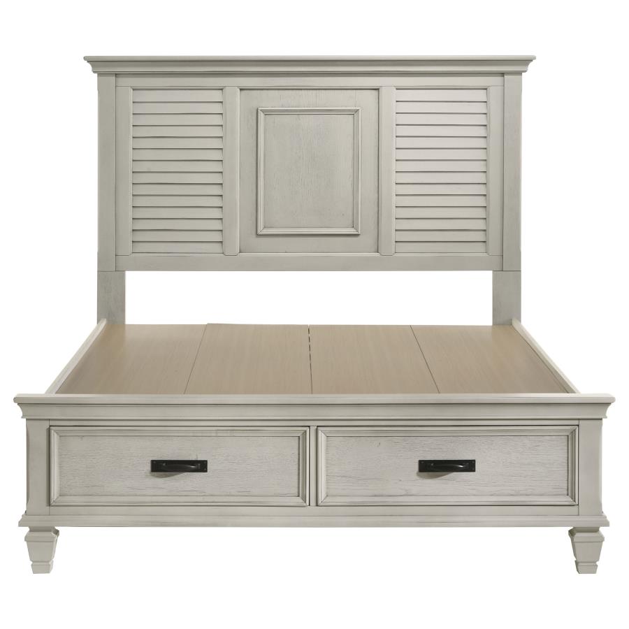 Franco Storage Bed, Distressed White – view 4