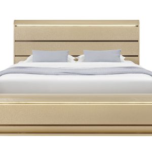 Genesis Bed with LED, Gold – view 1