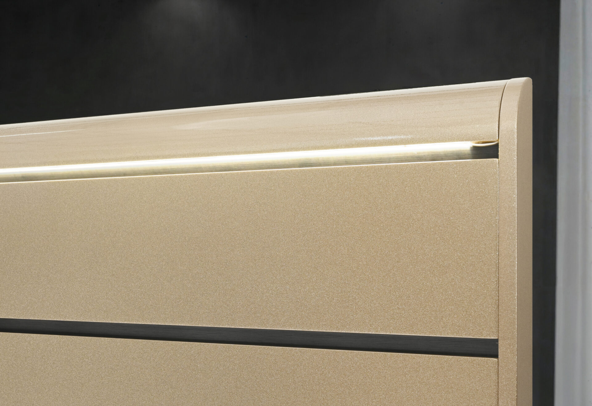 Genesis Bed with LED, Gold – view 3