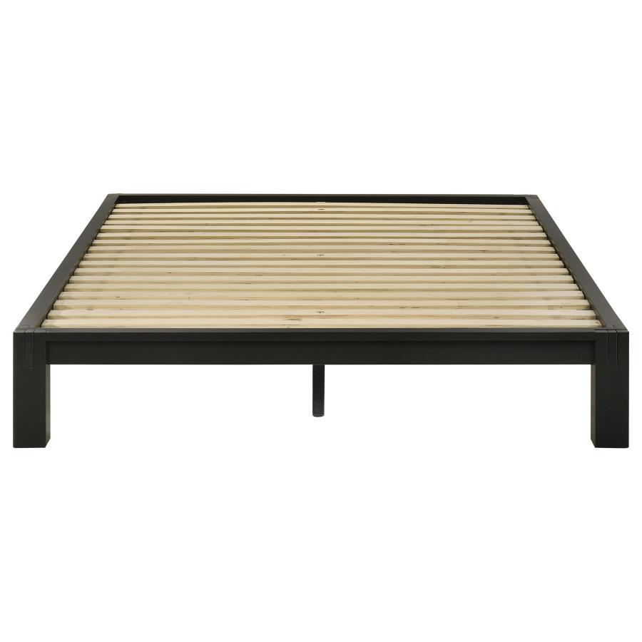Gislen Wood Platform Bed Base, Black – view 3