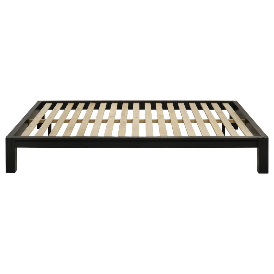 Gislen Wood Platform Bed Base, Black – view 4