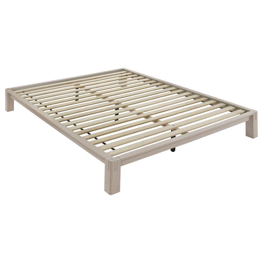 Gislen Wood Platform Bed Base, White – view 2