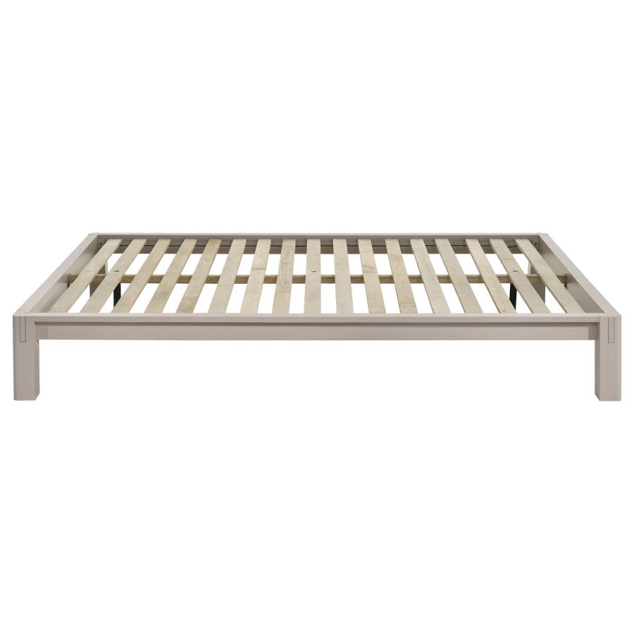 Gislen Wood Platform Bed Base, White – view 4