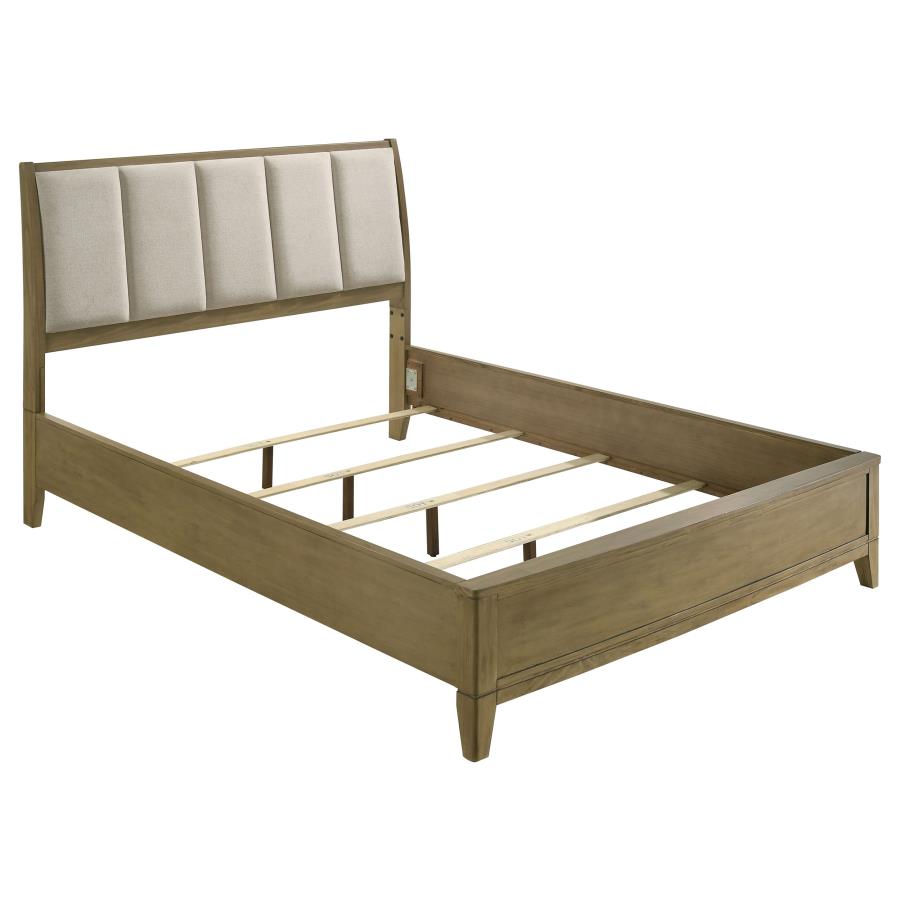 Granada Upholstered Panel Bed, Natural Pine – view 2