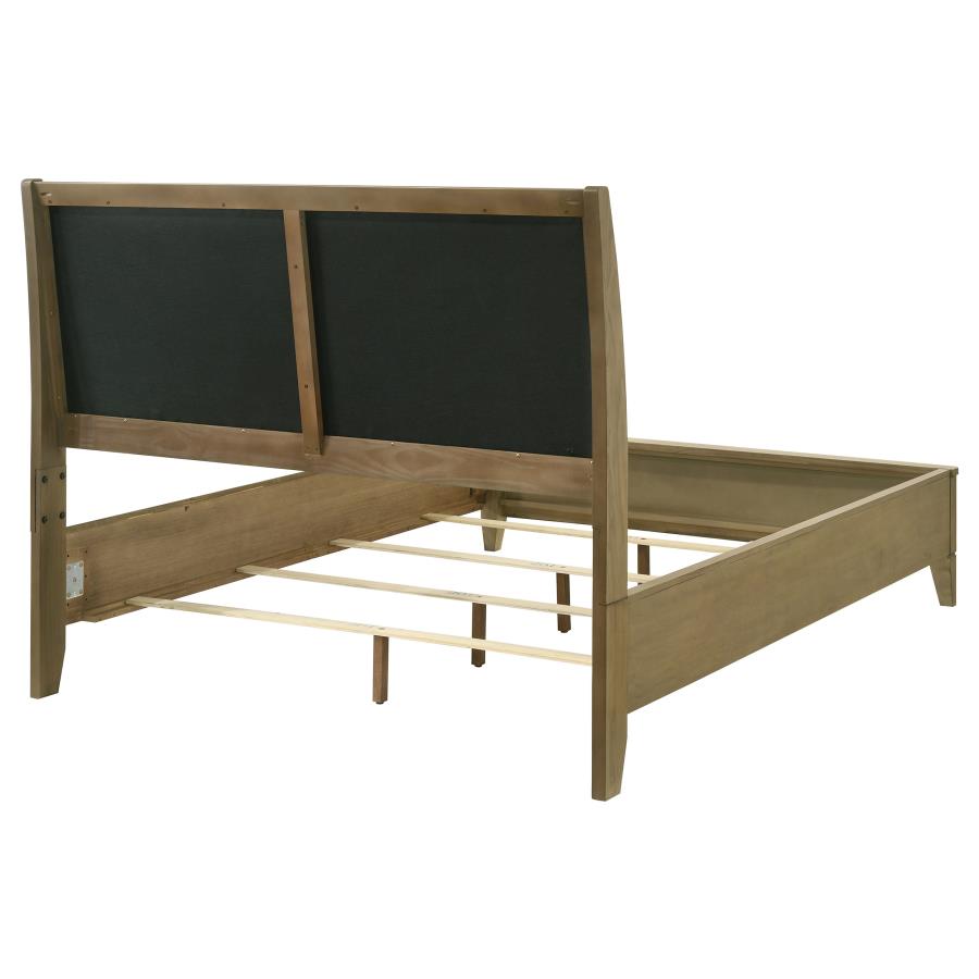 Granada Upholstered Panel Bed, Natural Pine – view 4