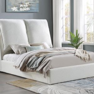Gwendoline Upholstered Bed, White – view 1