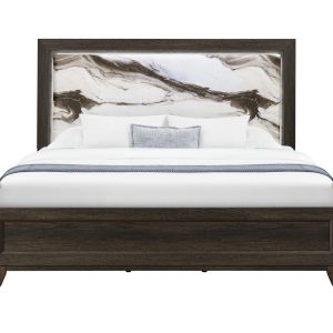 Harmony Bed with LED, Brown – view 1