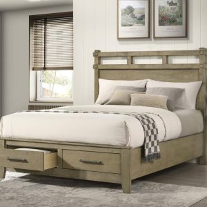 Hazlewood Storage Bed, Vineyard Oak – view 1
