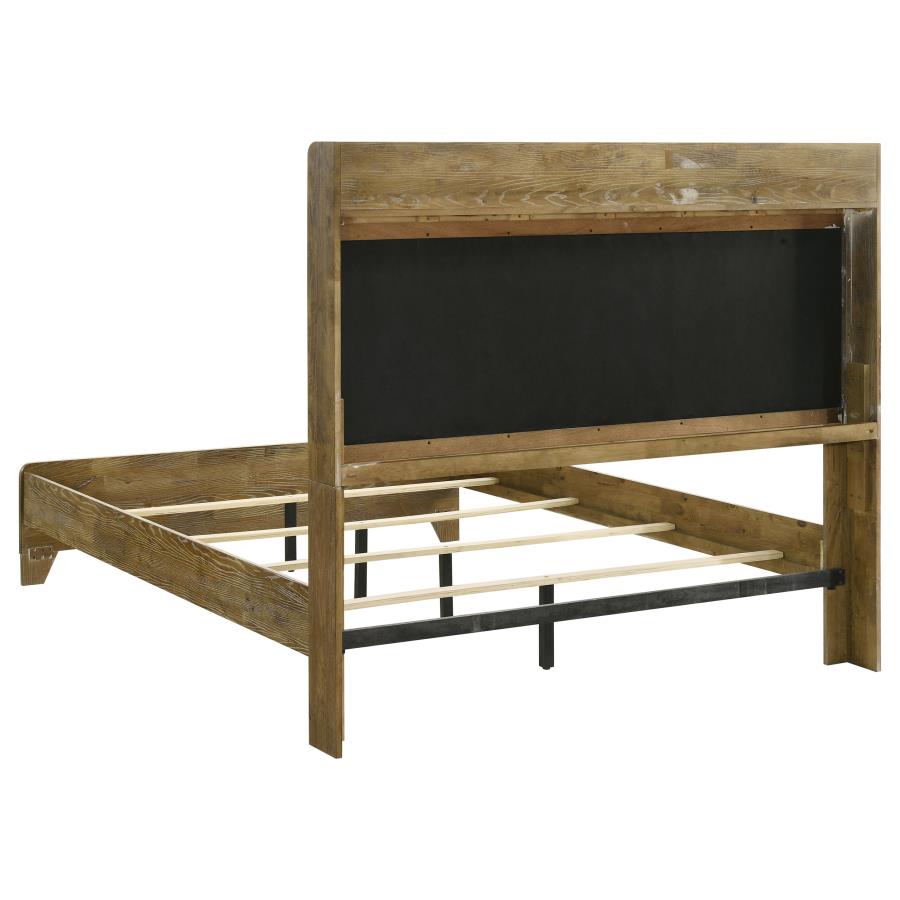 Henderson Bookcase Panel Bed, Medium Oak and Light Grey – view 5