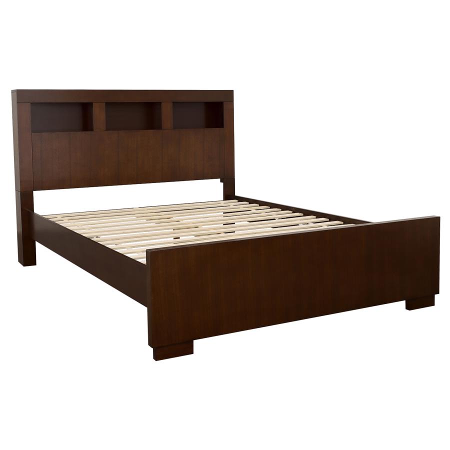 Jessica Bookcase Bed with LED, Cappuccino – view 2