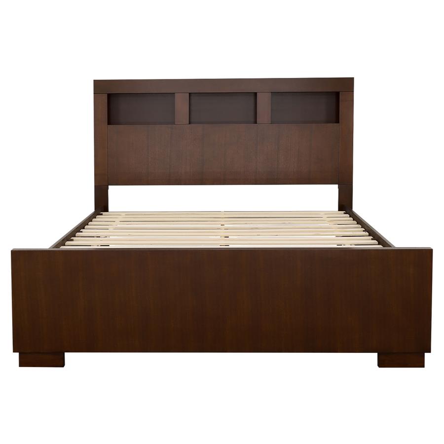 Jessica Bookcase Bed with LED, Cappuccino – view 3