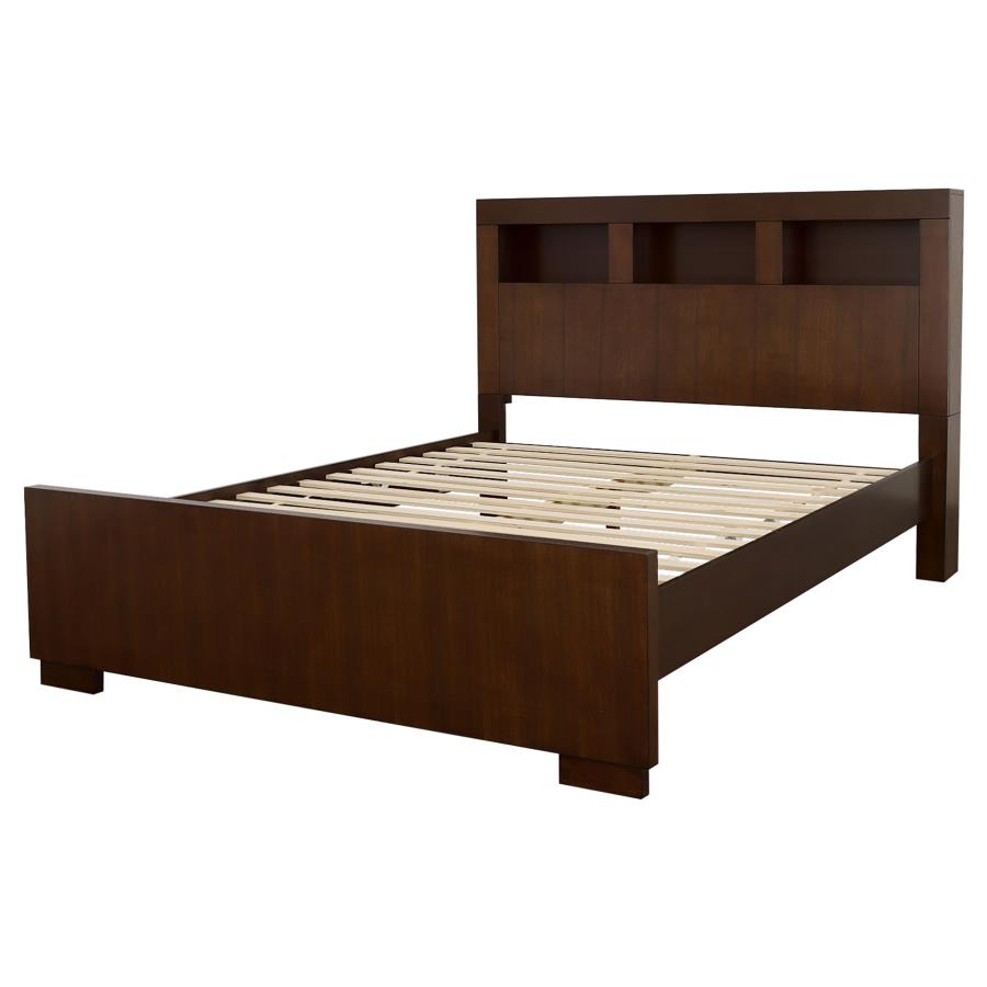 Jessica Bookcase Bed with LED, Cappuccino – view 4