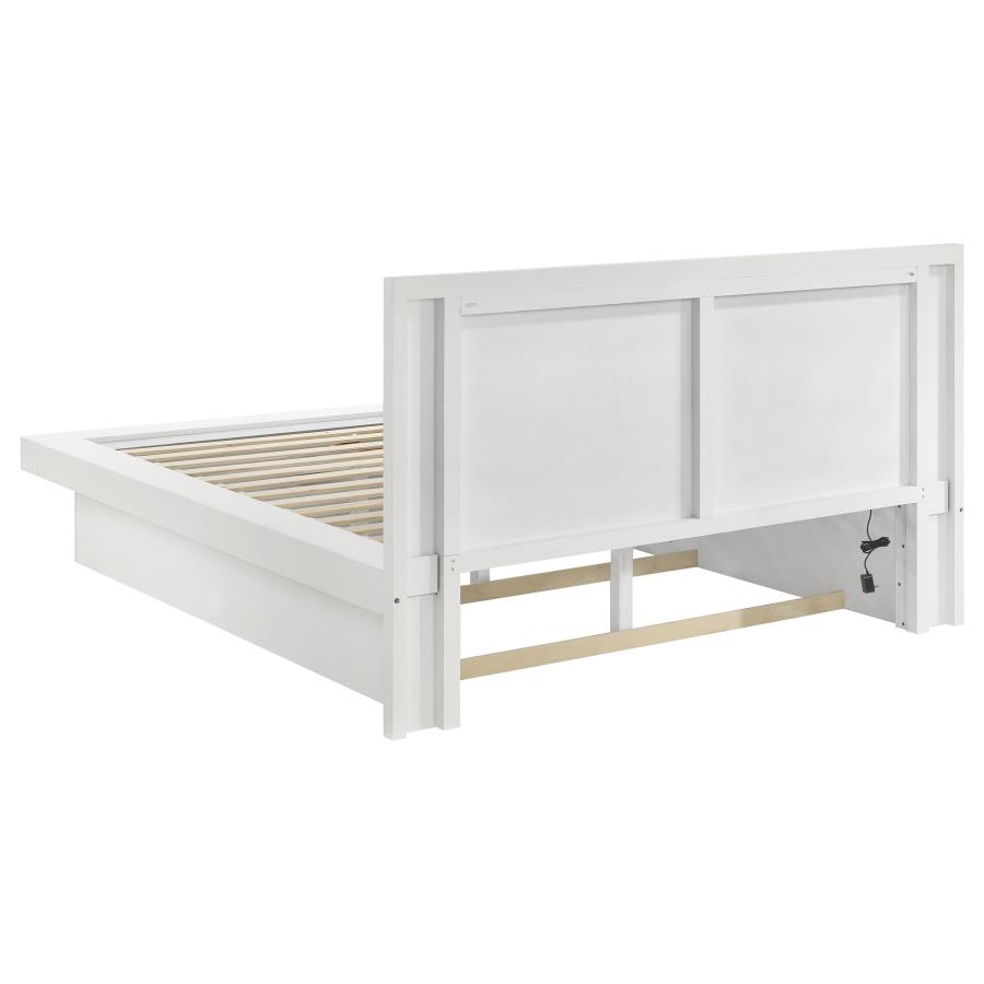 Jessica Platform Bed with LED, Snow White – view 4