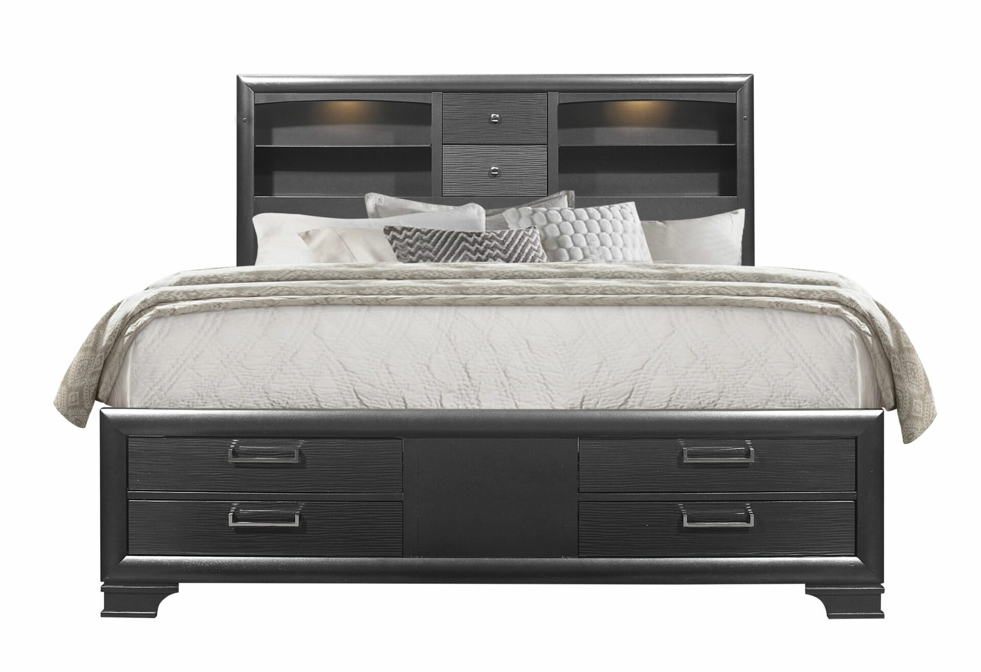 Jordyn Storage Platform Bed, Grey – view 1