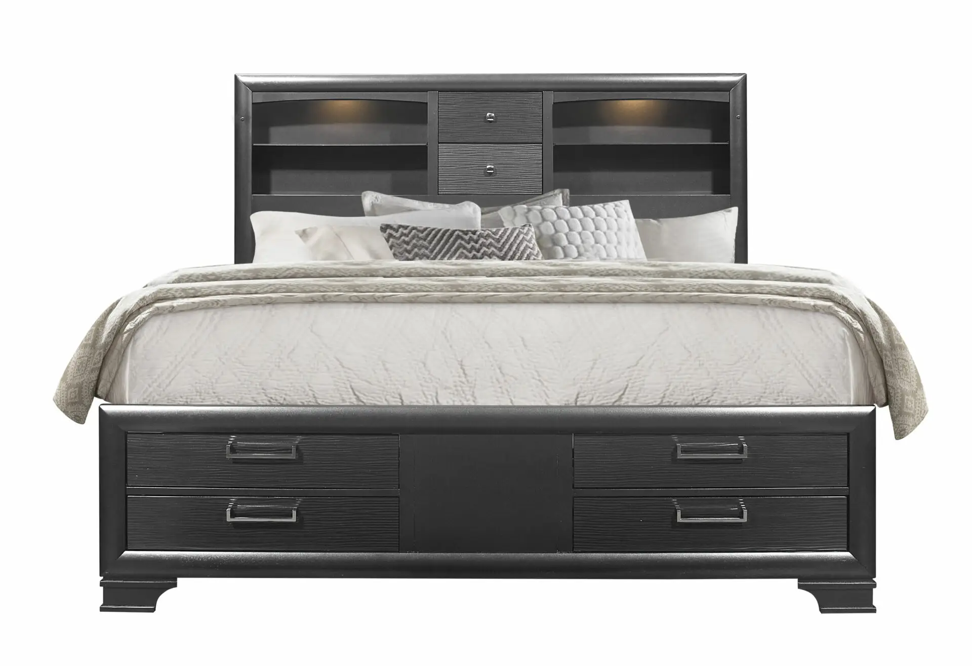 Jordyn Storage Platform Bed, Grey – view 5