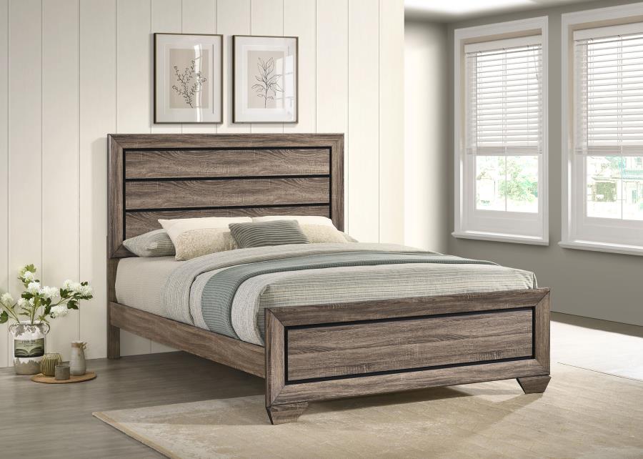 Kauffman Panel Bed, Washed Taupe – view 1