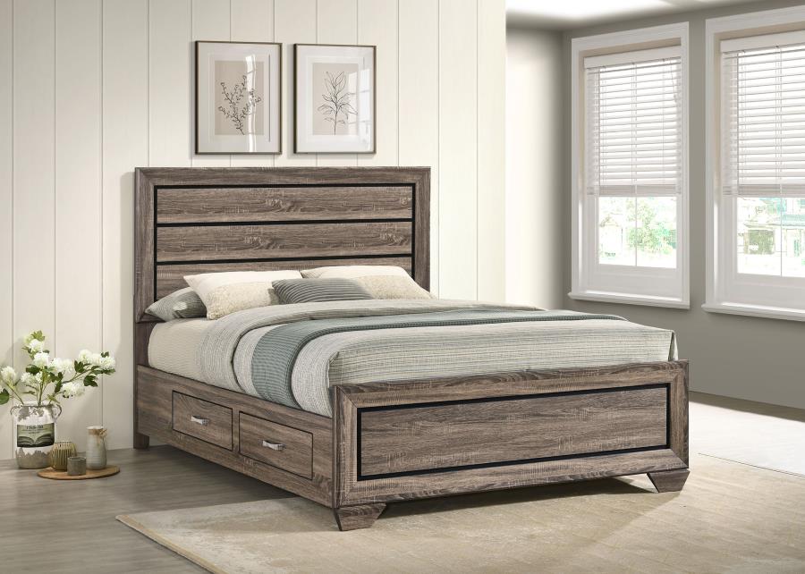 Kauffman Storage Bed, Washed Taupe – view 1