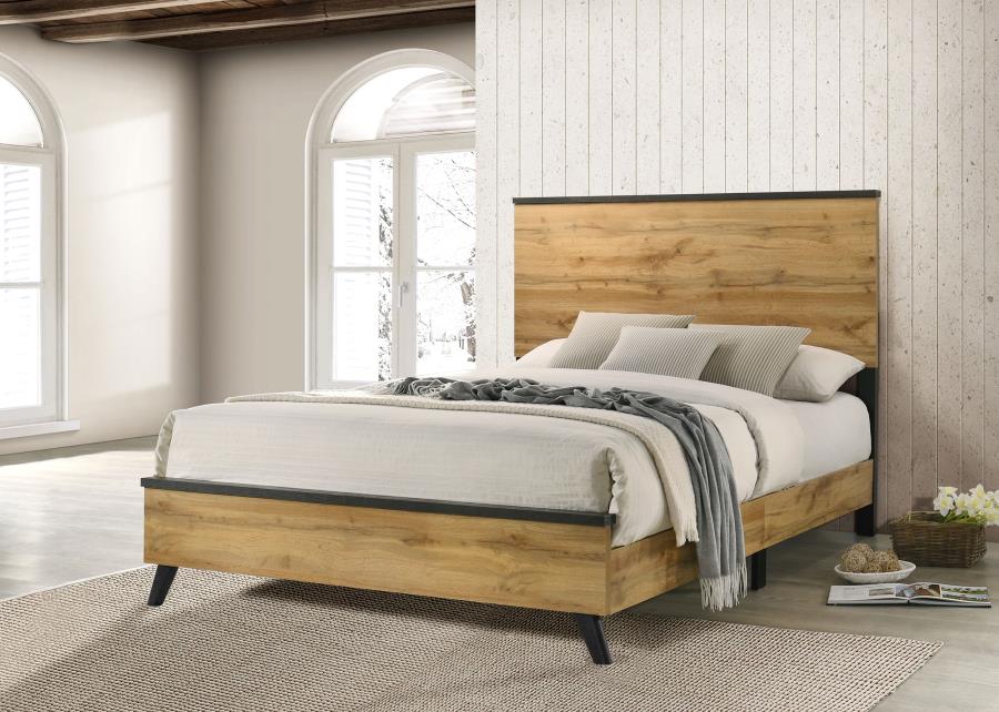 Kaywood Panel Bed, Natural Pine – view 1