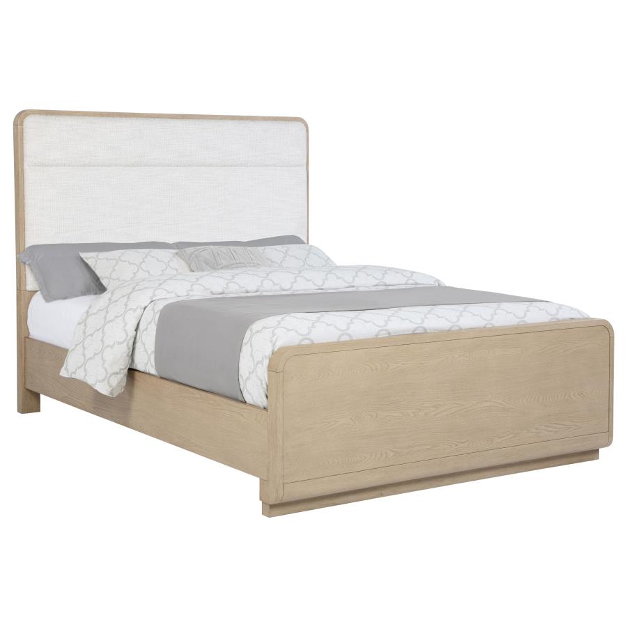 Ladera Upholstered Panel Bed, Light Elm – view 3