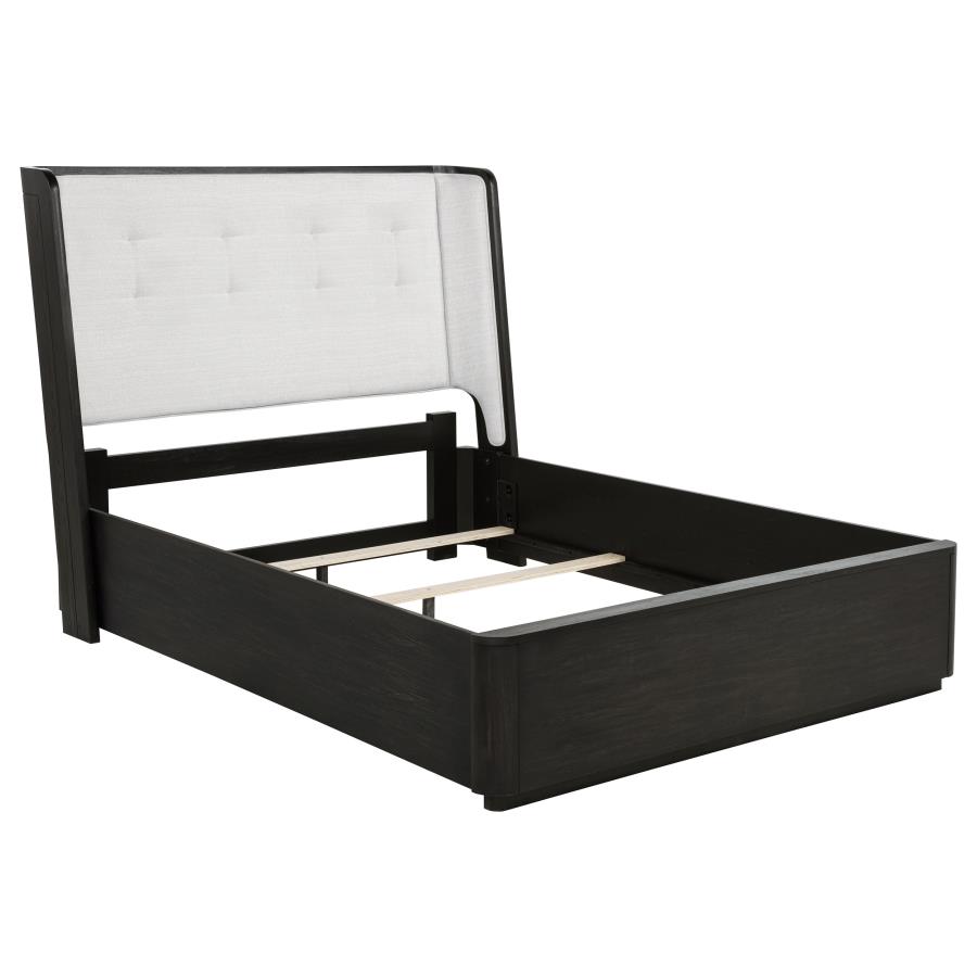 Leandro Wingback Bed, Burnished Black – view 2
