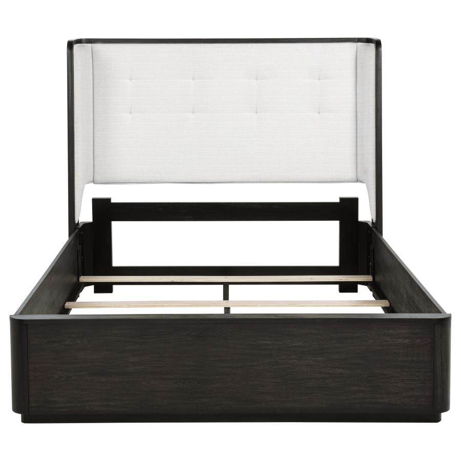 Leandro Wingback Bed, Burnished Black – view 4