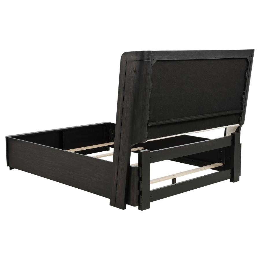 Leandro Wingback Bed, Burnished Black – view 5