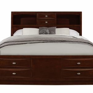 Linda Storage Bed, Merlot – view 1