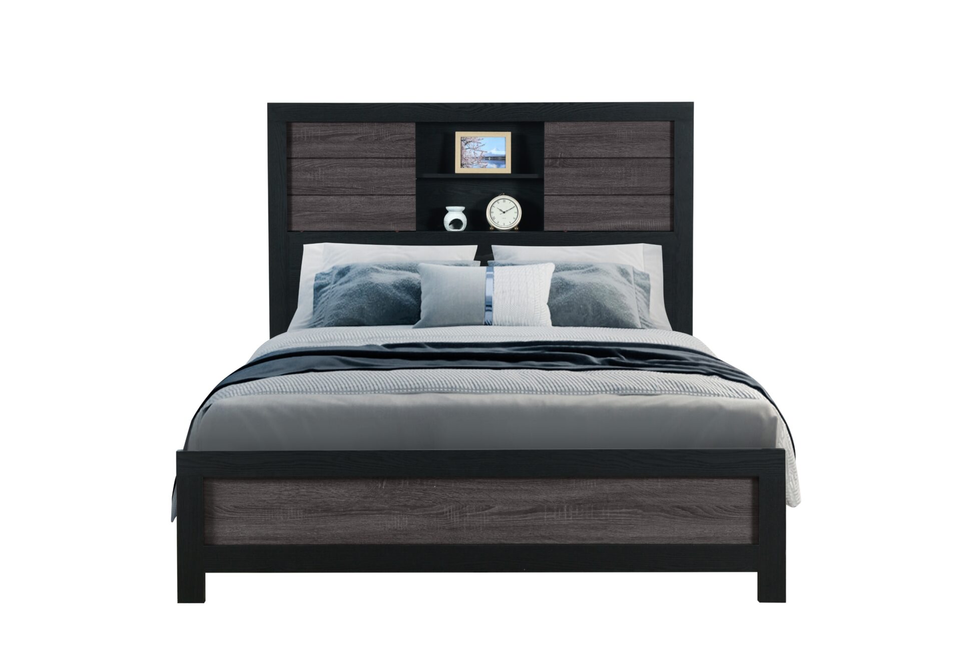 Lisbon Bookcase Bed, Grey/Black – view 4