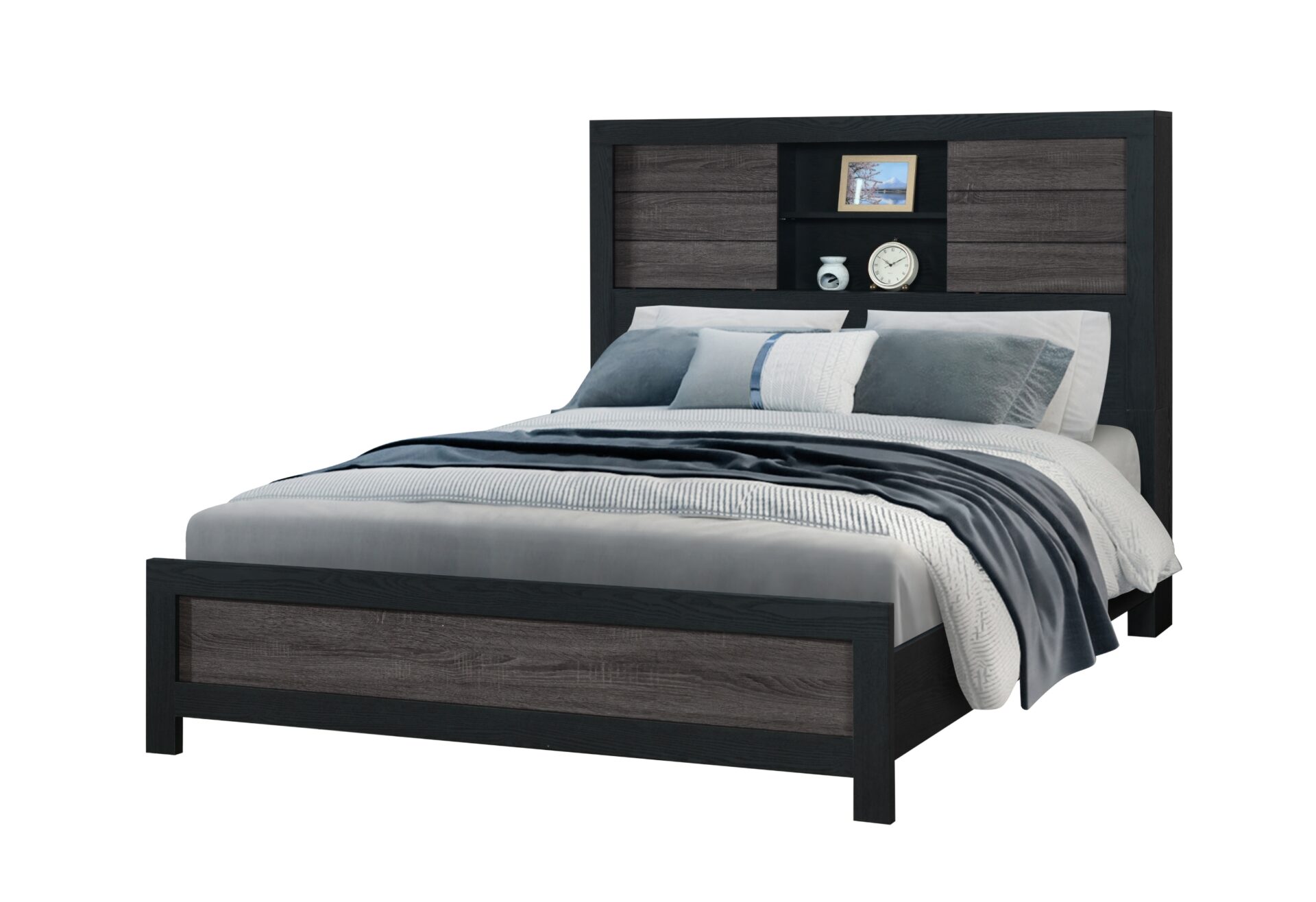 Lisbon Bookcase Bed, Grey/Black – view 5