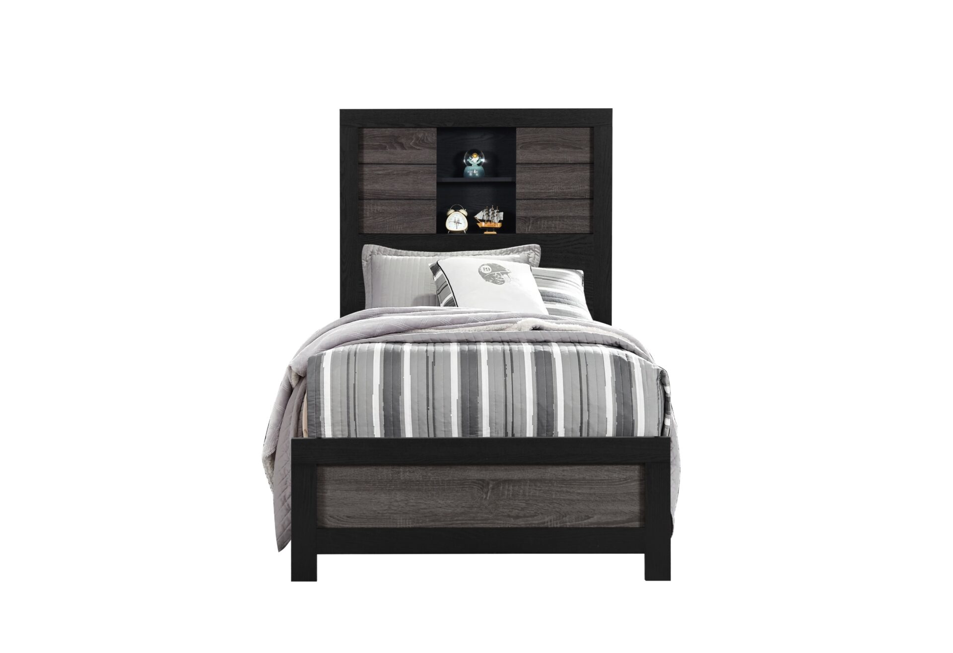 Lisbon Bookcase Bed, Grey/Black – view 7