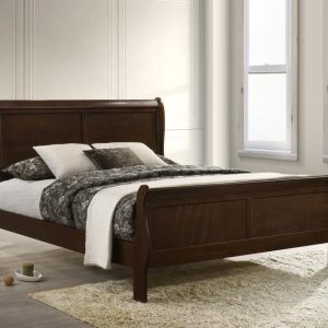 Louis Philippe Sleigh Bed, Cappuccino – view 1