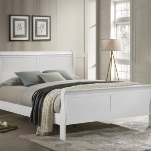 Louis Philippe Sleigh Bed, White – view 1
