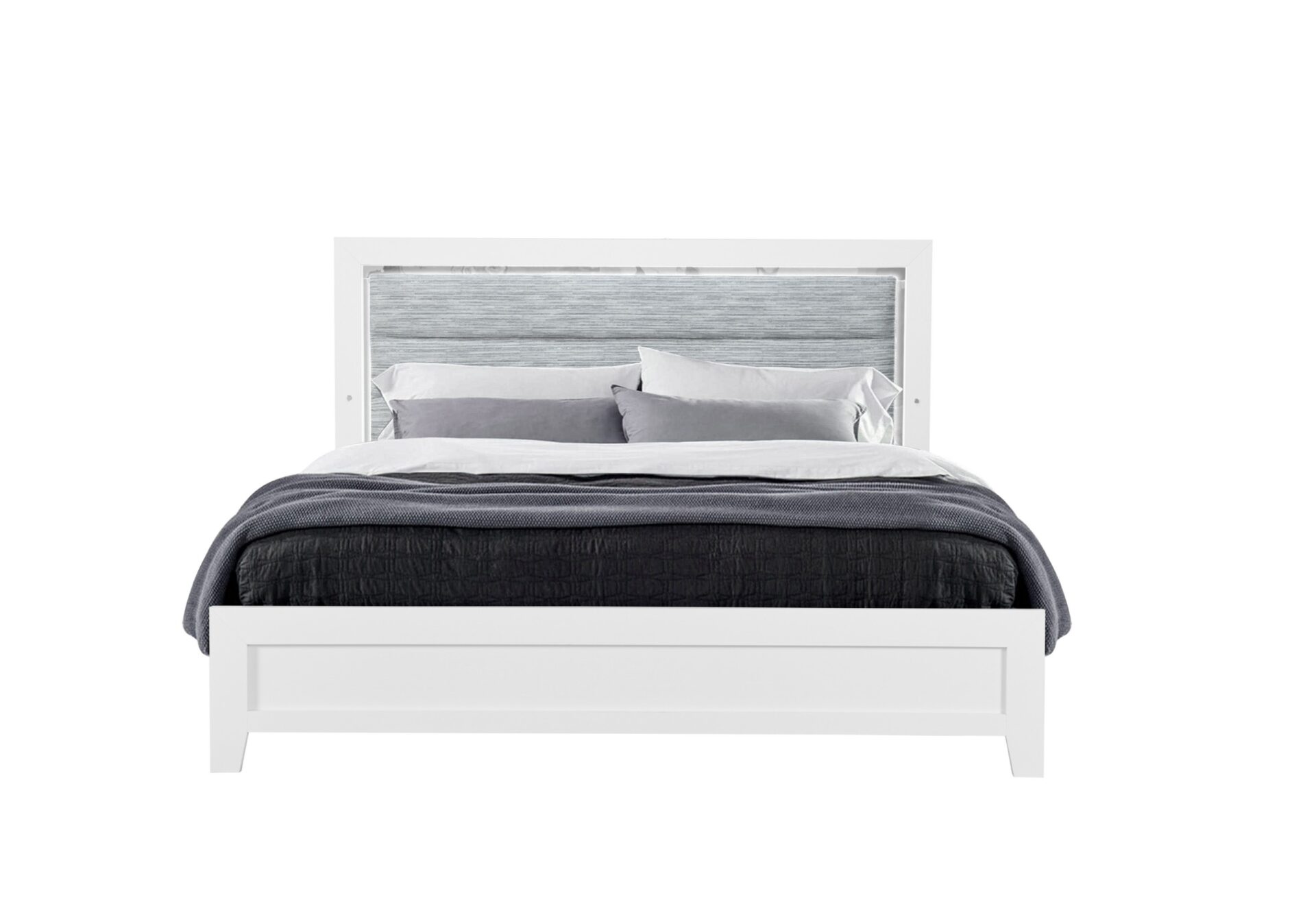 Luccia Bed with LED, White – view 1