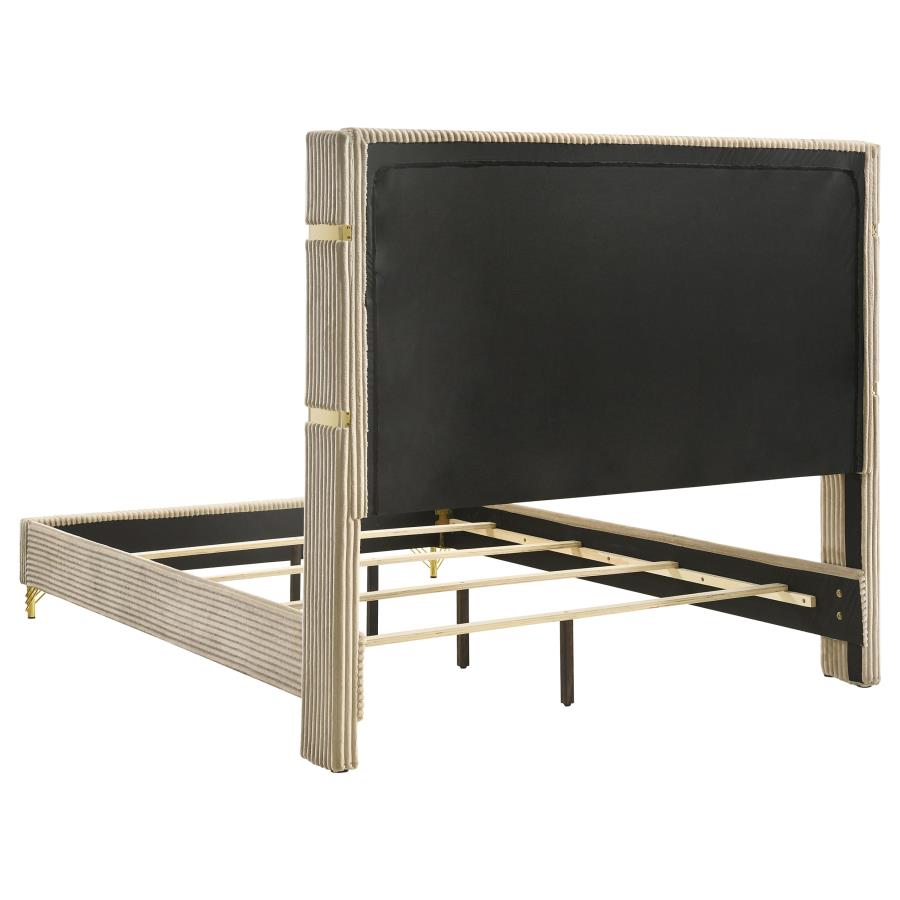 Lucia Wingback Bed, Beige – view 4