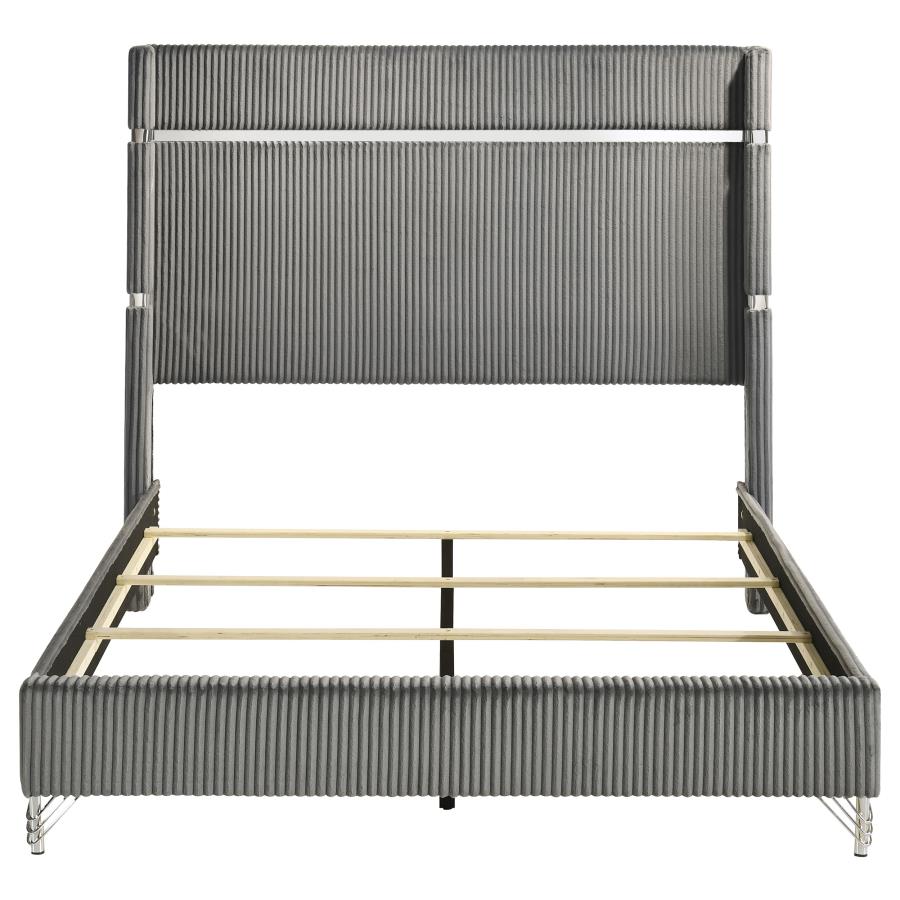Lucia Wingback Bed, Grey – view 4