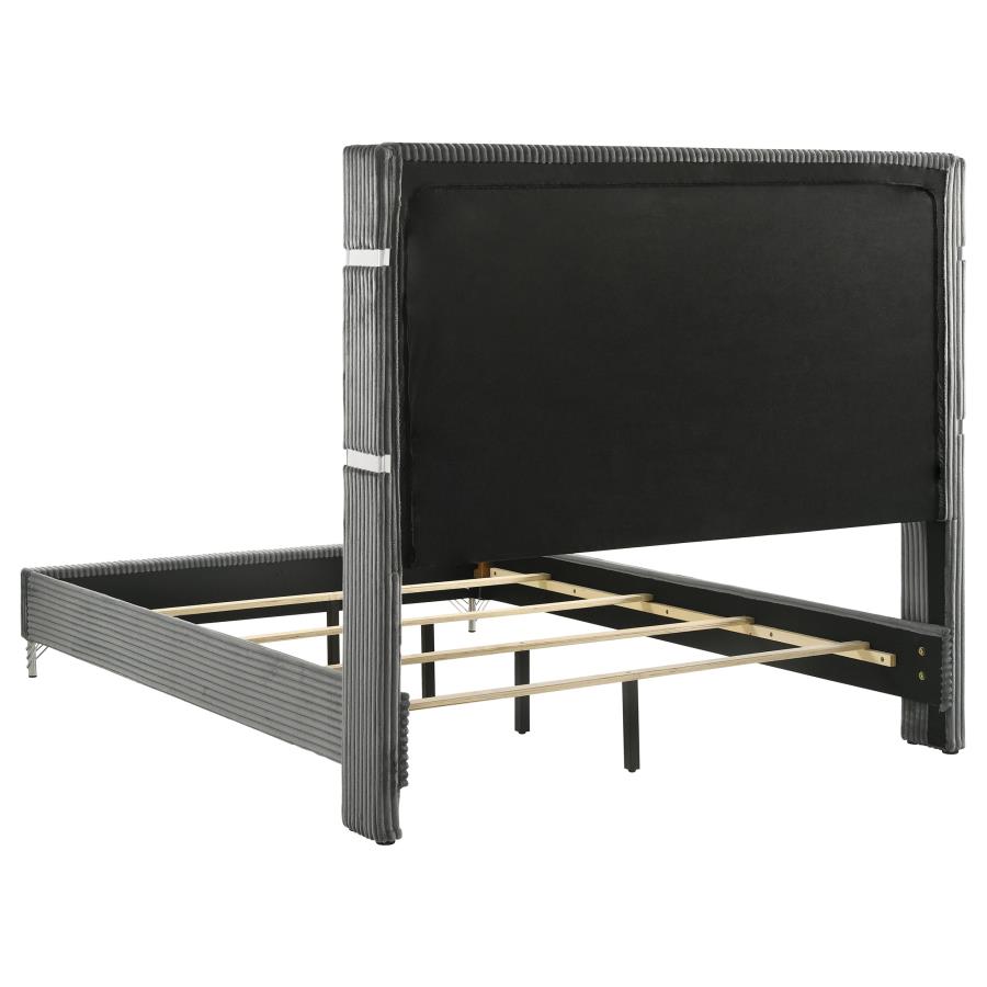 Lucia Wingback Bed, Grey – view 5