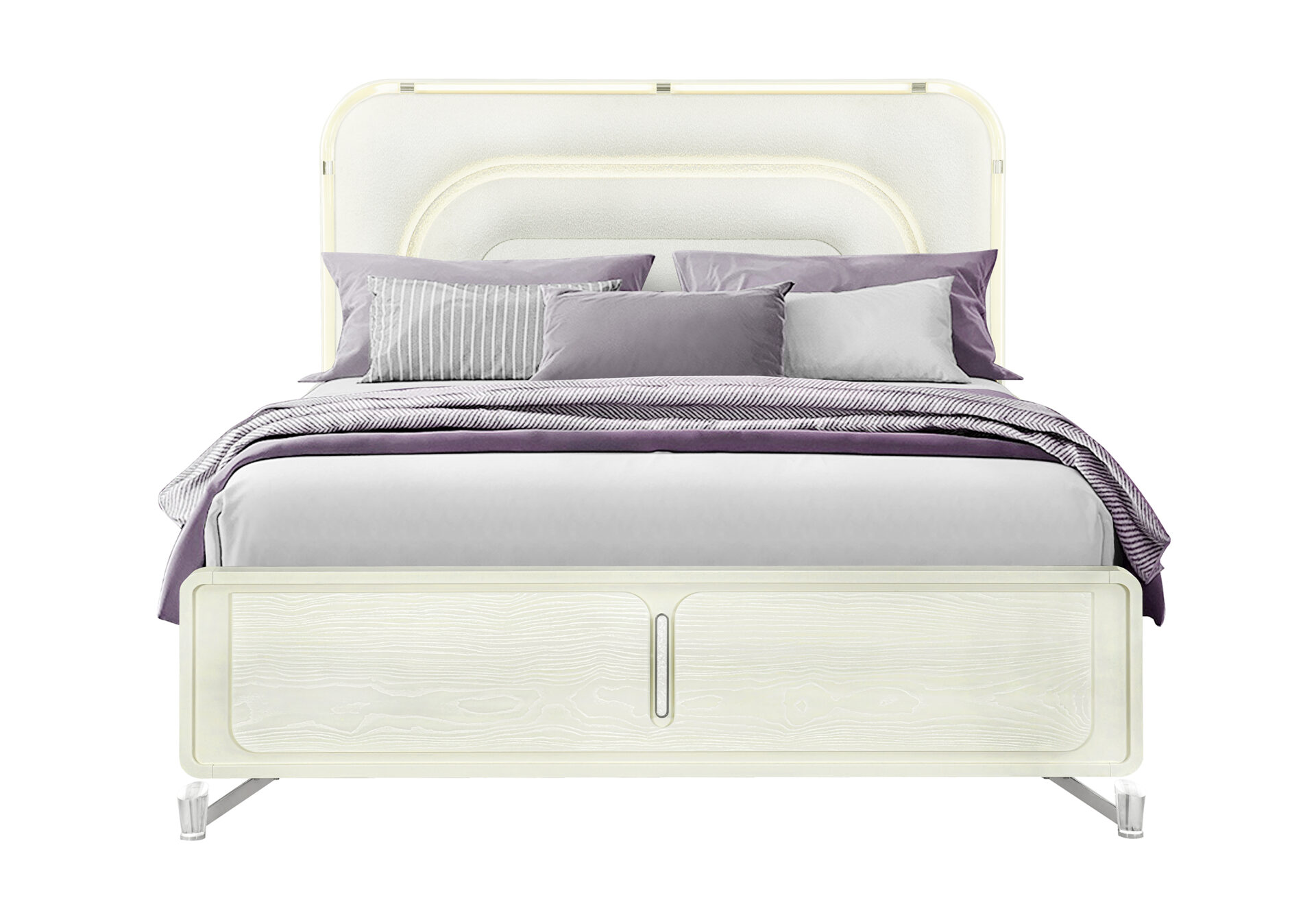 Lyra Bed with LED, Beige – view 1