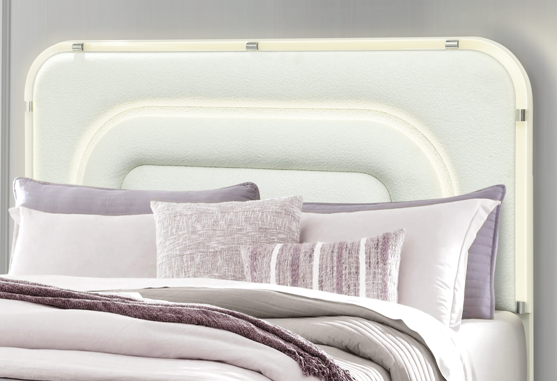 Lyra Bed with LED, Beige – view 3